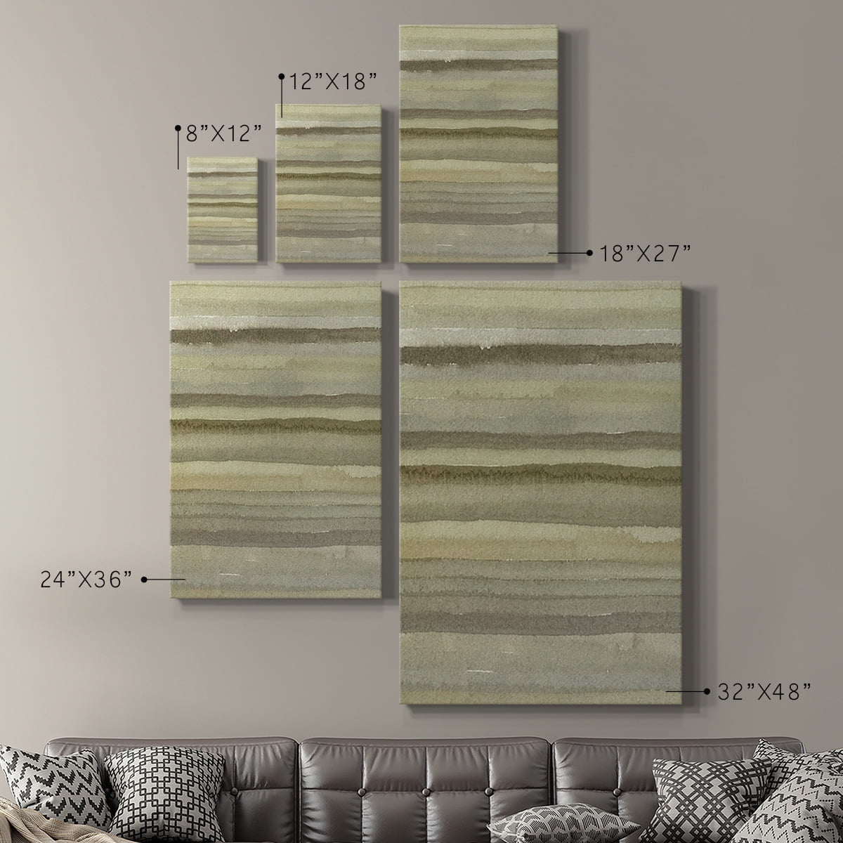 Lines in Neutral II Premium Gallery Wrapped Canvas - Ready to Hang