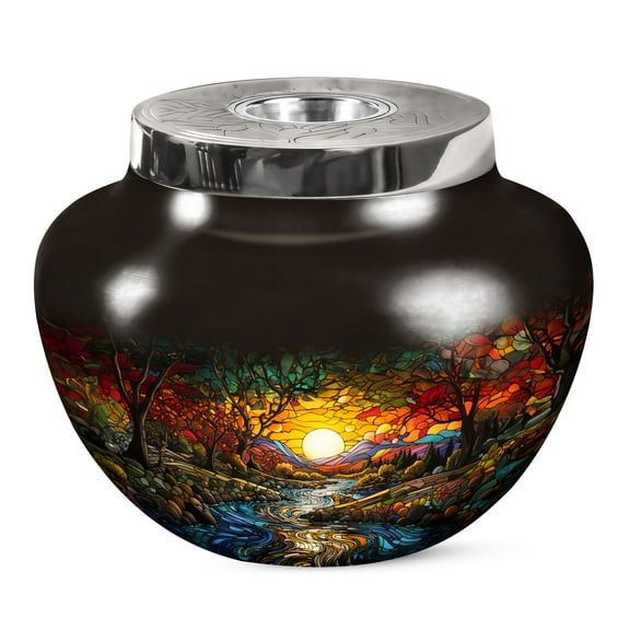 Wilderness Urn - Urn For Human Ashes Adult Women& Men - Cremation Urns For Ashes Memorial - Urns For Adult Male - Funeral Urns For Human Ashes Adult(Size - 10inch)