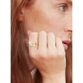 thumbnail image 3 of FOCALOOK Rotatable Sunflower Fidget Ring for Women 925 Sterling Silver Adjustable Open Spinner Anxiety Ring Anti Stress CZ Capital Initial Q Rings Jewelry Gift, 3 of 11