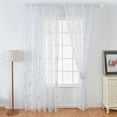 thumbnail image 3 of Marble Embroidered Sheer Curtains 2 Panels Set Bedroom Living Room Semi Sheer Curtains Golden Silver Marble Pattern Embroidery Drapes Rod Pocket Window Treatments,W39.4 x 78.7 inch, 3 of 6