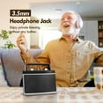thumbnail image 4 of Portable AM FM Bluetooth Radio with 5W True Stereo Sound, Portable Radio with Dual Speaker | AUX Input | Headphone Jack | AC & Battery Powered – Perfect for Home, Kitchen, Outdoors (Silver), 4 of 4