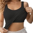 thumbnail image 3 of Women's Seamless Bodysuit with Built In Bra, Strapless Tank Top with Removable Cups, T-Shirt Bra Alternative for Everyday Wear, Backless Dress and Layering-Black, 3 of 6
