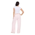 thumbnail image 5 of Forever 21 Women's Light Pink Low-Rise Sweatpant, Wide-Leg with Lace & Stripe Trim,XL, 5 of 6