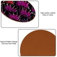 thumbnail image 5 of Paw Print 6PCS Round Microfiber Leather Coasters – Set of 6 Drink Coasters, 11x11 cm/4.3x4.3 in, Absorbent Coaster for Home and Kitchen, 5 of 6