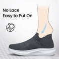 thumbnail image 5 of BNRSHOE Walking Shoes Women's Mesh Sock Casual Sneakers Lightweight Comfy Flats Dark Gray, 5 of 8