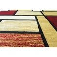 thumbnail image 5 of Premium 3D Hand Carved Modern 8x10 8x11 Rug Contemporary 3995 Burgundy Beige, 5 of 12
