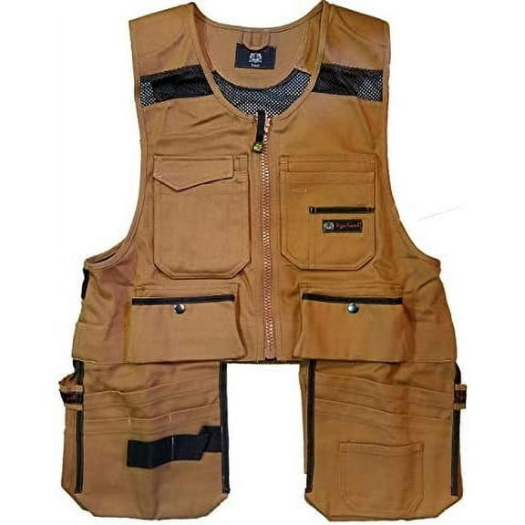Men Work Vest Pockets Utility Vest Tool Pockets Pro (XXX-Large, Brown Duck)$$Tools & Hardware Other