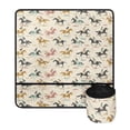 thumbnail image 2 of HELLHERO Sewing Machine Pad Waterproof Fabric Polyester Removable Storage Bag 25.2×24.4 Inch, Horse Pattern, 2 of 5