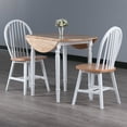 thumbnail image 4 of Rustic Retreat 3 Piecec Drop Leaf Solid Wood Round Dining Table With Rustic Retreat Chairs - 35.98W x 35.98D x 30.08H, 4 of 4