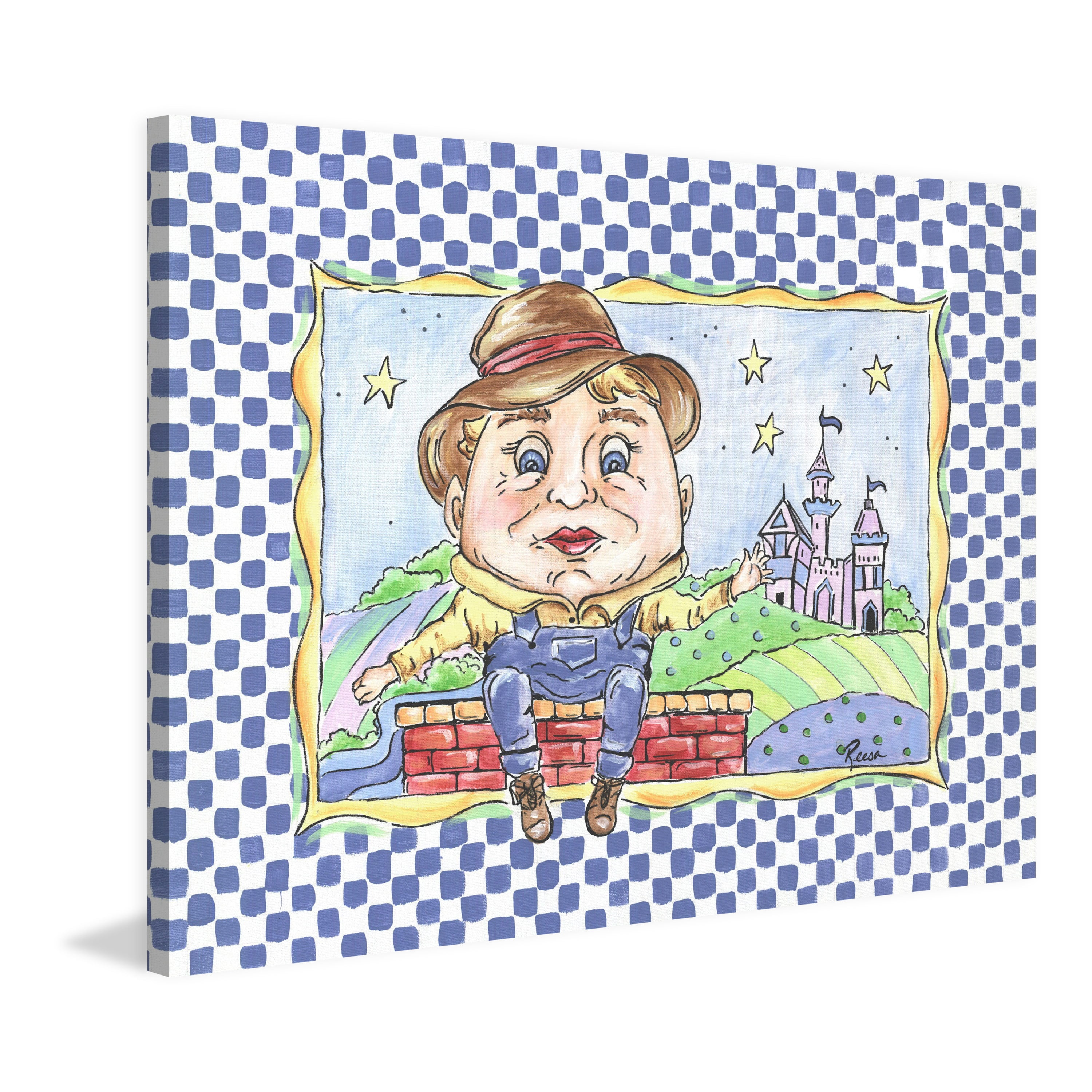 Marmont Hill "Humpty" by Reesa Qualia Painting Print on Wrapped Canvas