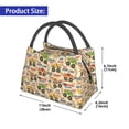 thumbnail image 2 of Yiaed Animal Truck Print Lunch box lunch bag Portable Insulated Lunch Box for Women Men Cooler Tote Bag with Front Pocket for Work Picnic Travel, 2 of 6