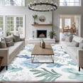 thumbnail image 4 of Coastal Blue Green Coral Area&nbsp;Rug 5x7ft Vintage Watercolor Seagrass Ocean Plant Non-Slip&nbsp;Washable Square&nbsp;Rugs Soft Felt Indoor Floor Mat for Bedroom Kitchen Living Room Bathroom, 4 of 9