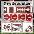 thumbnail image 2 of 2 Rolls 10 Yards Football Wired Edge Ribbons, 2.5inch American Football Red White Stripe Burlap Ribbons, Fall Brown Sport Ribbon for Super Football Bowl DIY Craft Fall Wreath Bow Decor, 2 of 4