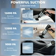 thumbnail image 5 of 16000Pa Cordless Handheld Vacuum Cleaner, Rechargeable Car Vacuum with Strong Suction, 3 Speeds & LCD Display, Handheld Vac for Car and Home Use, One-Click Dust Emptying, 5 of 9