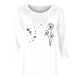 thumbnail image 3 of Tops de Cuello Redondo para las Mujeres Moda Impresa 3/4 Mangas Blusa Casual Top, Estante de Imitación, 3 of 5