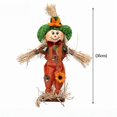thumbnail image 3 of Set of 2 Fall Standing Scarecrow Dolls Thanksgiving Harvest Porch Decor with Sunflower and Hat, 3 of 3