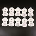 thumbnail image 1 of 10 Pcs Electrode Replacement Pads For Omron Massagers Elepuls L White Onesie, 1 of 5