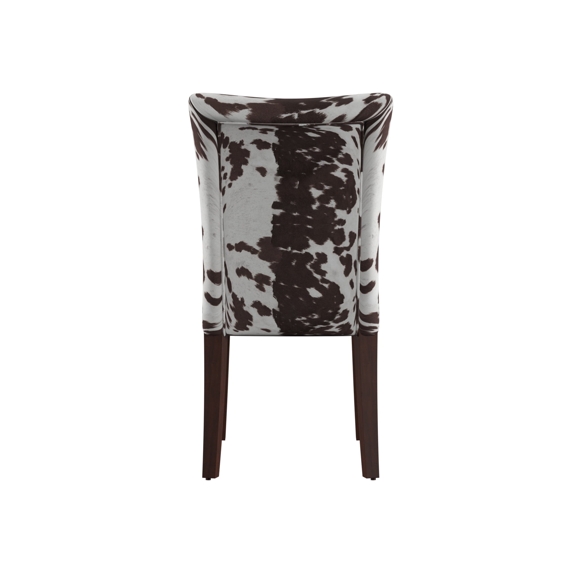 Weston Home Ayana Cowhide Parsons Dining Chairs, Set of 2, Brown Cowhide
