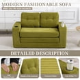 thumbnail image 6 of S-HOME Versatile Fold Out Floor Couch Bed Memory Foam Cushions With Side Pockets And Cup Holders For  Living Room And Bedroom Spaces
, Olive,, 6 of 18