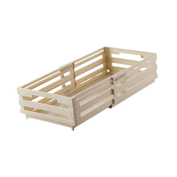 yotijay Desktop Sundries Organizer Storage Basket Bin Container Retractable Cosmetic Box Warm white