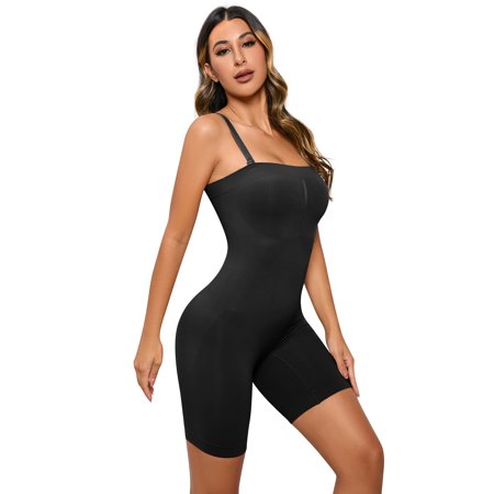 

FOCUSSEXY Women Waist Trainer Bodysuit Tops Slim Full Body Shapewear Seamless Jumpsuit Camisole Jumpsuit Body Shaper Butt Lifter Women Tummy Control Panties