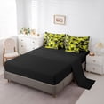 thumbnail image 5 of Feelyou Pixelate Miner Comforter Set 7pcs, Retro Yellow Camouflage Full Bedding Set, 5 of 8