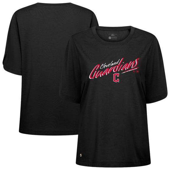 Women's Levelwear Black Cleveland Guardians Bloom Sizzle T-Shirt