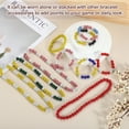 thumbnail image 6 of Uxcell Baseball Necklace Bracelet Set, 18" Baseball Necklace 7.5"  Bracelet Glitter Ice Collection Rhinestone Inspired Bead for Men Women Players Gifts(Yellow White, Pack of 2), 6 of 6