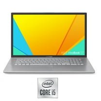 ASUS VivoBook 17.3" i5 8GB/1TB   128GB Laptop; S712 Thin and Light Laptop, 17.3" FHD Display, Intel Core i5-1035G1, 8GB DDR4 RAM, 128GB PCIe NVMe SSD   1TB HDD, Windows 10 Home, S712JA-WH54, Silver