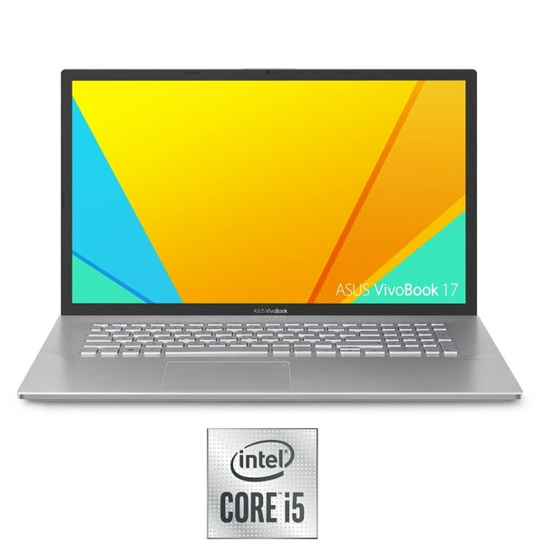 ASUS VivoBook 17.3" i5 8GB/1TB + 128GB Laptop; 17.3" FHD, Intel Core i5-1035G1, Intel UHD Graphics, 8GB RAM, 128GB SSD + 1TB HDD, Windows 10 Home, Silver, S712JA-WH54