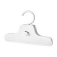 thumbnail image 2 of White Plastic Pants Hanger with Seamless Clips - Space-Saving Clothes Organizer, Heavy-Duty Wrinkle-Free Storage Rack for Pants and Trousers, 2 of 6