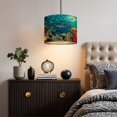 thumbnail image 5 of Linen Drum Lampshades underwater coral landscape Ocean 13"x13"x10" Light Shade for Table Lamps Floor Lamp Shades Lampshade Replacement Assembly Required, 5 of 8