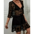 thumbnail image 2 of Swimsuit Coverup for Women Lace Stitching Bathing Suit Cover Ups Plus Size Beach Coverup Alsol Lamesa, 2 of 6
