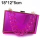 thumbnail image 2 of Bolso bandolera de un solo hombro, bolso cuadrado pequeño con cadena portátil, bolso acrílico transparente para mujer Morado transparente, 2 of 5