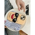 thumbnail image 6 of Kawaii Phone Cases for iPhone 13 Pro Max,Cute 3D Cartoon Funny Rolling Eyes Expression with Sunglasses Phone Case for Women Girls Soft Silicone Shockproof Cover for iPhone 13 Pro Max, 6 of 14