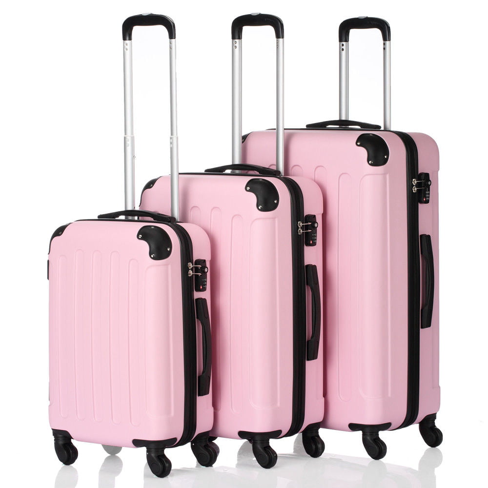 Zimtown - 3Pcs 20/24/28 Luggage Travel Set Bag TSA Lock Trolley Carry ...