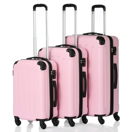 3Pcs 20/24/28 Luggage Travel Set Bag TSA Lock Trolley Carry On Suitcase (Best Carry On Luggage For International Travel 2019)