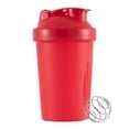thumbnail image 1 of Injueey Botella hermética de la coctelera de la bebida de los PP para los batidos de proteínas On Go tapa hermética tamaño portátil Cocina y Comedor Rojo, 1 of 6