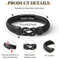 thumbnail image 2 of Bocaoying Mens Bracelet to My Man, Leather Bracelets Anniversary Gift for Him, Stainless Steel Infinity Bracelets, Love You Forever Gifts for Husband Son Boyfriend Birthday Gift, 2 of 7