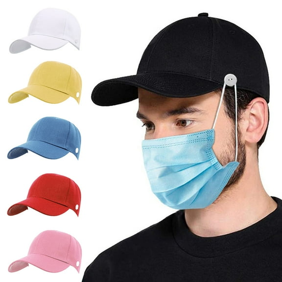 SPRING PARK Unisex Solid Color Men Women Breathable Casual Anti-UV Button Sunhat Baseball Cap Outdoor Hat