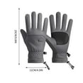 thumbnail image 2 of Fasiaou 3 Counts Men's Polar Fleece Driving Gloves Windproof Winter for Cycling Outdoor Activities Thermal Touchscreen Motorcycle Gloves with Non-Slip Grip for Cold Weather Commuting Riding, 2 of 8