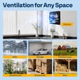 thumbnail image 3 of SPECSTAR 14" Shutter Exhaust Fan with EC Motor, 1700 CFM, Variable Speed, Timer, Wall-Mounted Ventilation for Attic Garage Greenhouse, 3 of 7