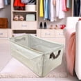 thumbnail image 1 of Contenedores de almacenamiento de ropa, tela, contenedores de almacenamiento plegables con asas, organizador de armario para estantes, organización de beige, 1 of 10