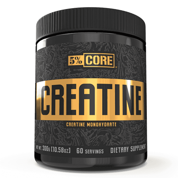 5% Nutrition Core Creatine Micronized Creatine Monohydrate Powder Supplement 5G, 5000mg, 60 Servings (Unflavored)