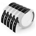 thumbnail image 2 of Paquete de 5 Cintas de Etiquetas para Embossing Tape de 12 Mm 3D Embossed Labels, Blanco Sobre Negro para DM1595 Organizer Xpress Pro, 2 of 5
