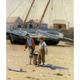 thumbnail image 2 of Homer, Winslow 20x23 Black Ornate Wood Framed with Double Matting Museum Art Print Titled - The Basket Of Clams 1873, 2 of 4