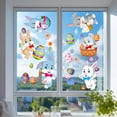thumbnail image 6 of Easter Bunny Egg Static Window Clings, Self Adhesive Reusable Window Decals For Spring Holiday Home Decor, For Living Room, Bedroom, Kitchen, Office Party Decoration, 6 of 6