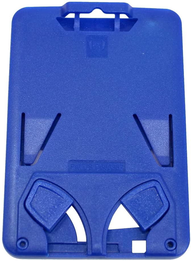 20 Pack - 3 Card Badge Holder Up to Three ID Badges - Heavy Duty Vertical Rigid Hard Plastic Case for Multiple Cards - Polycarbonate - Tactical CAC, Smart & Swipe I'd Holders by Specialist ID (Blue)