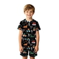thumbnail image 4 of Angala Outfit For Toddler Boys Cartoon Dinosaur Graphic Short Sleeve Crew Neck T Shirt Shorts Set Boys Fall Casual Clothes, 4 of 4