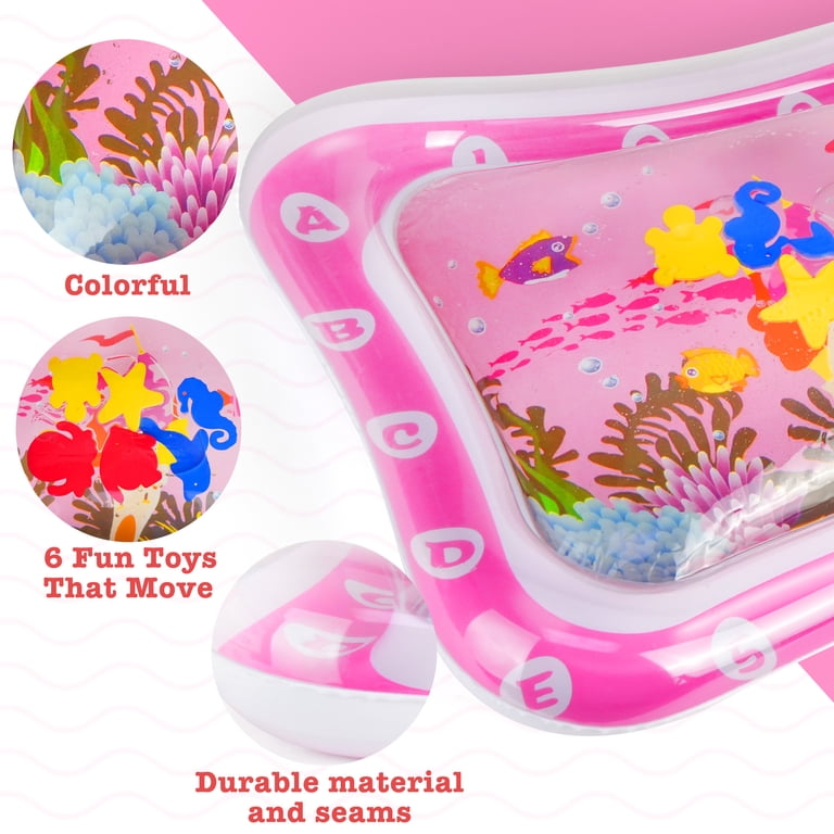 LotFancy Inflatable Tummy Time Water Mat, Ocean Theme photo 4